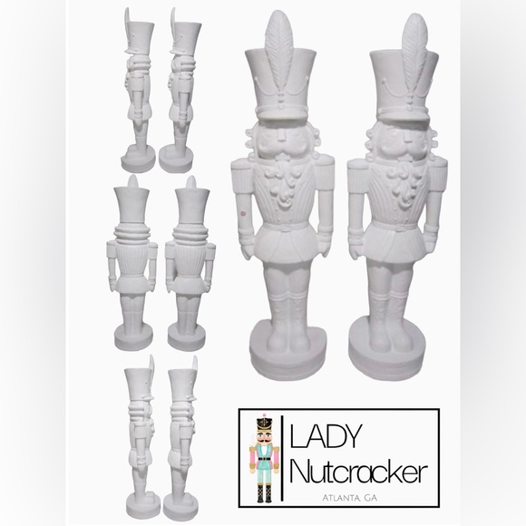 JUMBO DIY 5’3FT Nutcracker - SOLID WHITE - Picture 2 of 8